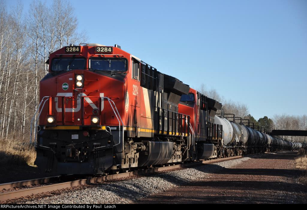 Westbound unit tank train